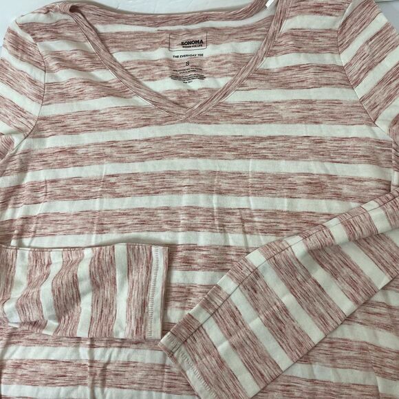 Sonoma| The Everyday Tee| Long sleeve| Small| Cotton| Striped - Picture 8 of 10